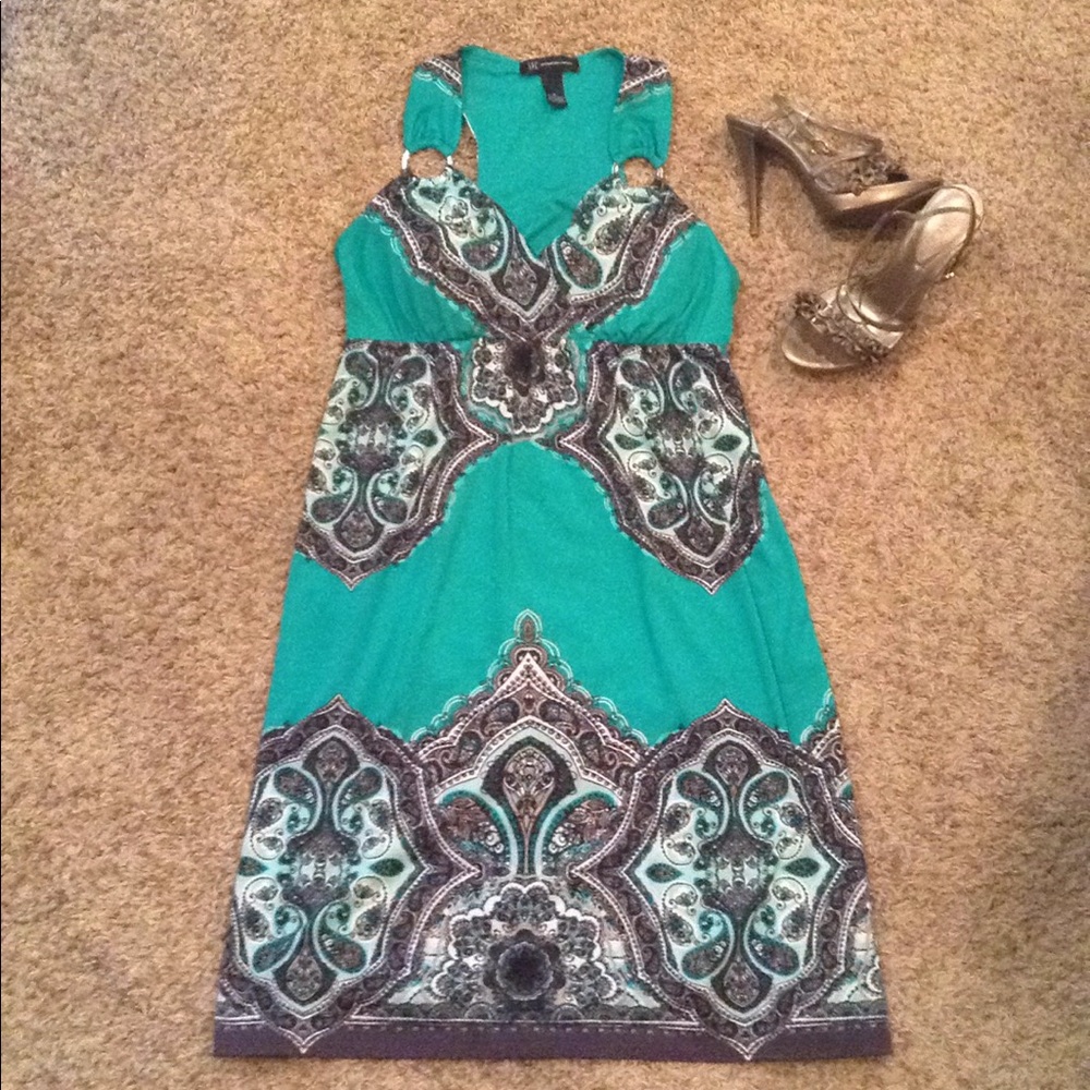 INC International Concepts Teal Summer Dress